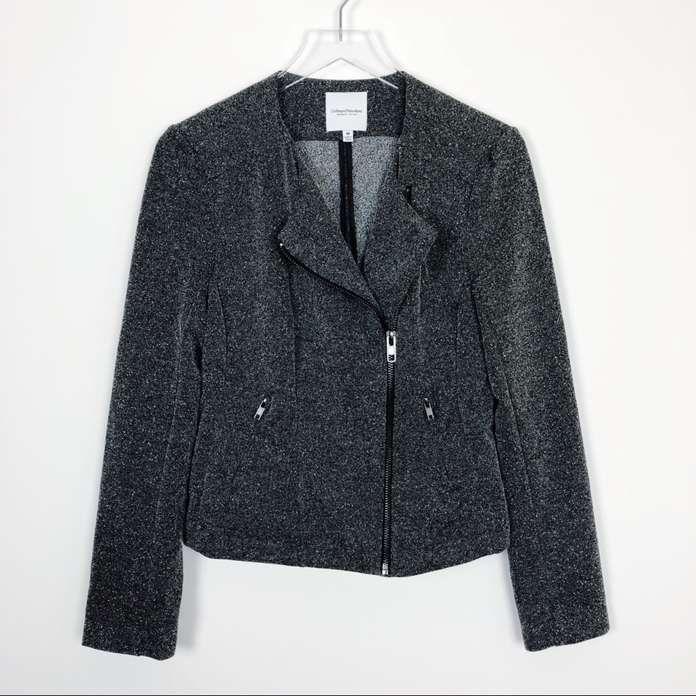 Catherine Malandrino Runway Moto Zip Jacket Sz M